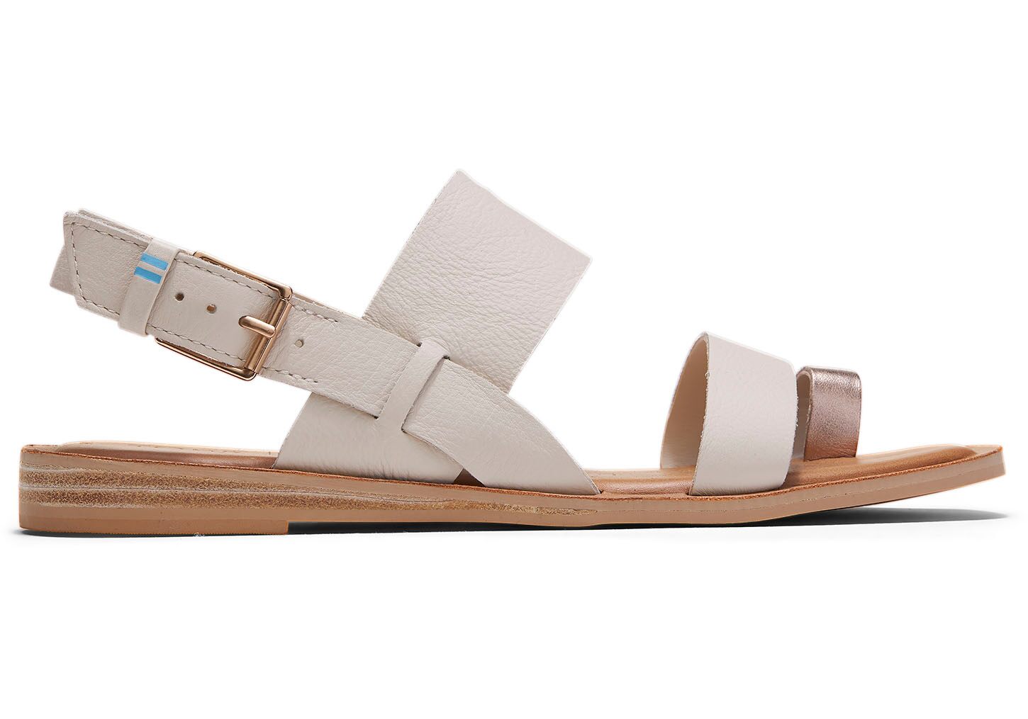 Toms Freya Leather - Womens Sandals - White/Rose Gold - NZ - 920761YCI